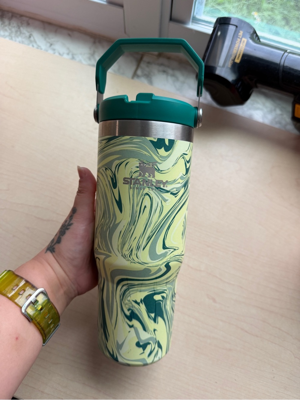 Stanley Green Marble Pattern Tumbler